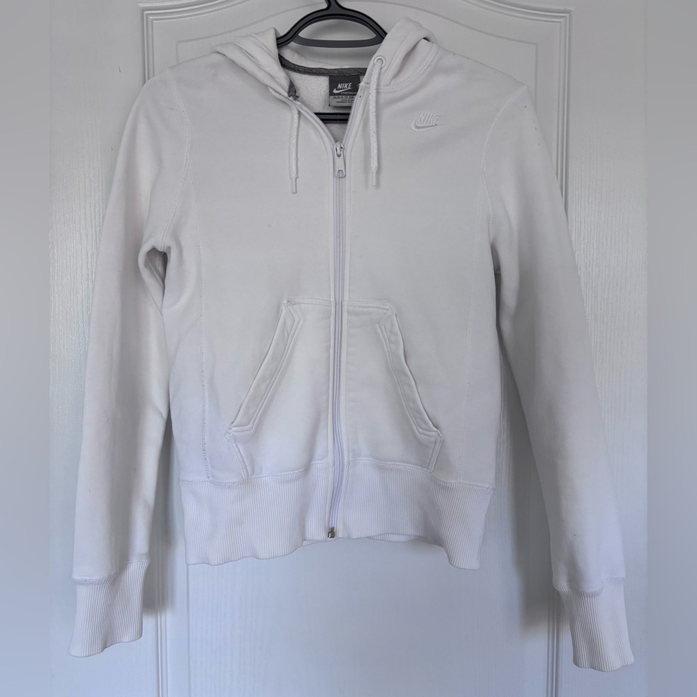 Nike White Hoodie Jacket